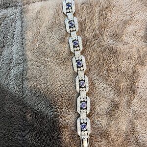 TANZANITE AND DIAMOND BRACELET